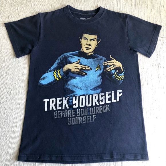 Star Trek Other - Navy Cotton “Trek Yourself before You Wreck Yourself” Graphic T. 2012